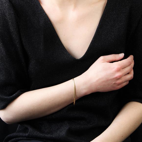 French Modern Marine Mesh 18 Karat Yellow Gold Bracelet - Picture 2 of 7